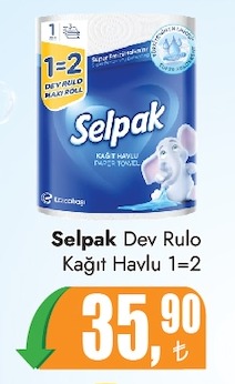 Selpak Dev Rulo Kağıt Havlu 1=2