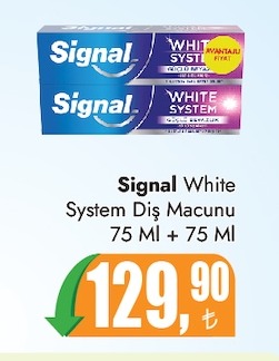 Signal White System Diş Macunu 75 Ml + 75 Ml
