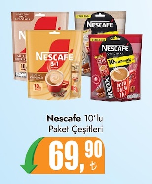 Nescafe 10'Lu Paket Çeşitleri
