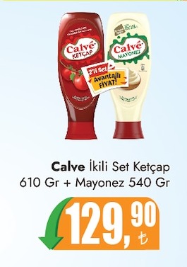 Calve İkili Set Ketçap 610 Gr + Mayonez 540 Gr