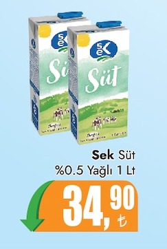 Sek Süt %0.5 Yağlı 1 Lt