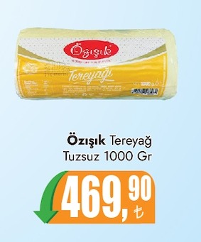 Özışık Tereyağ Tuzsuz 1000 Gr