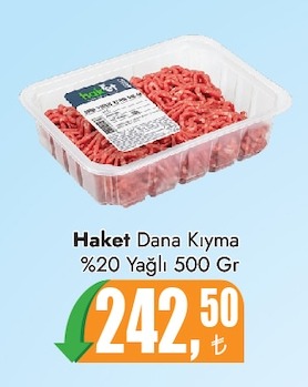 Haket Dana Kıyma %20 Yağlı 500 Gr