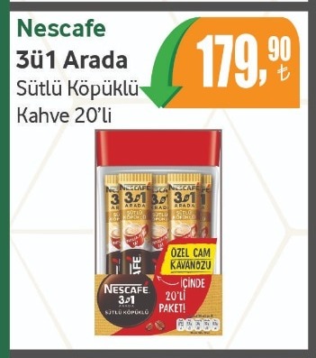 Nescafe 3Ü1 Arada Sütlü Köpüklü Kahve 20'Li