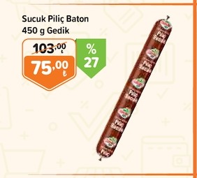 Sucuk Piliç Baton 450 G Gedik