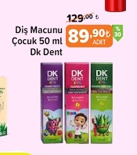 Diş Macunu Çocuk 50 Ml Dk Dent