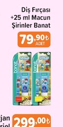 Diş Fırçası +25 Ml Macun Şirinler Banat