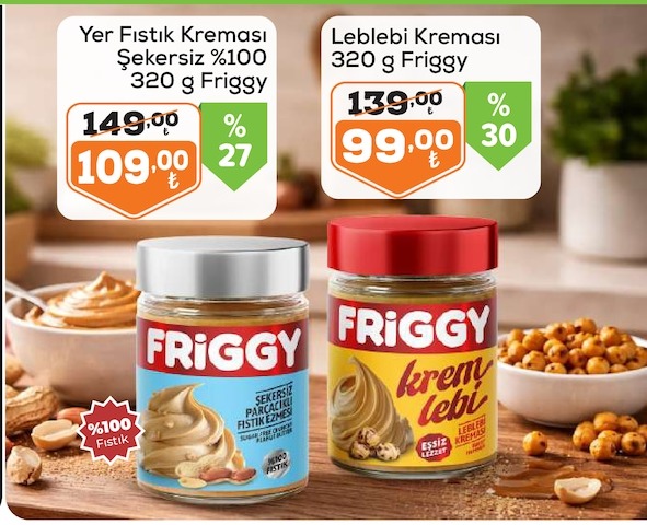 Yer Fıstık Kreması Şekersiz %100 320 G Friggy