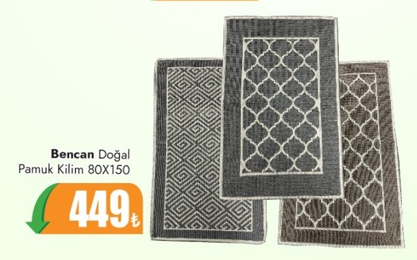 Bencan Doğal Pamuk Kilim 80X150