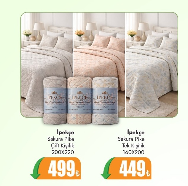 İpekçe Sakura Pike Çift Kişilik 200X220