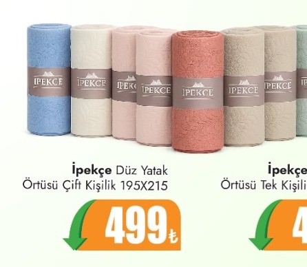 İpekçe Düz Yatak Örtüsü Çift Kişilik 195X215