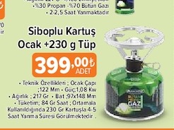 Siboplu Kartuş Ocak +230 G Tüp