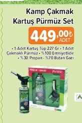 Kamp Çakmak Kartuş Pürmüz Set