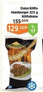 Dana Köfte Hamburger 225 G Köftehane