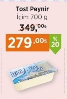 Tost Peynir İçim 700 G