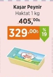 Haktat Kaşar Peyniri 1 Kg