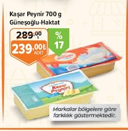 Güneşoğlu-Haktat Kaşar Peyniri 700G