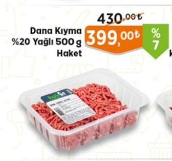 Haket Dana Kıyma %20 Yağlı 500G