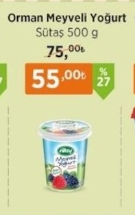 Sütaş Orman Meyveli Yoğurt 500G