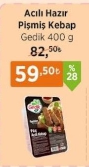 Gedik Acılı Hazır Pişmiş Kebap 400G
