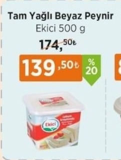 Ekici Tam Yağlı Beyaz Peynir 500G