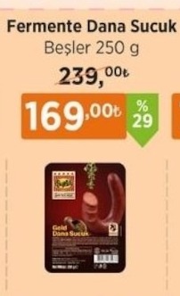 Fermente Dana Sucuk Besler 250G