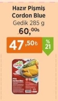 Hazır Pişmiş Cordon Blue Gedik 285G