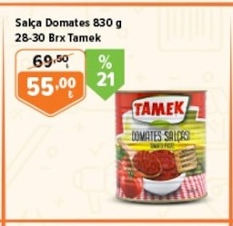 Salça Domates 830 G Tamek