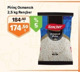 Pirinç Osmancık 2.5 Kg Rençber