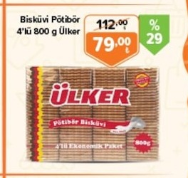 Bisküvi Pötibör 4'Lü 800 G Ülker