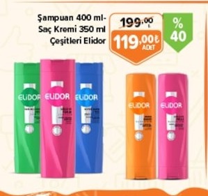Elidor Şampuan 400Ml-Saç Kremi 350Ml