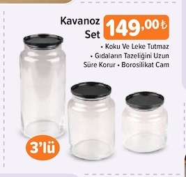 Kavanoz Set 3'Lü