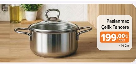 Paslanmaz Çelik Tencere 14 Cm