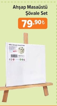 Ahşap Masaüstü Şövale Set