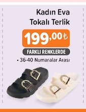 Kadın Eva Tokalı Terlik