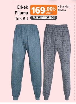 Erkek Pijama Tek Alt