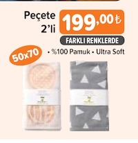 Pamukça Peçete 2'Li 50X70