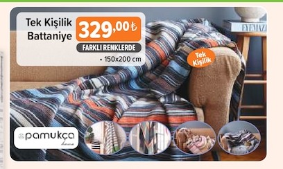 Pamukça Tek Kişilik Battaniye 150X200