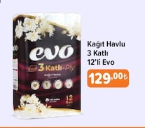 Kağıt Havlu 3 Katlı 12'Li Evo