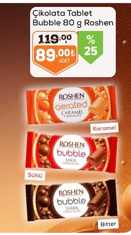 Çikolata Tablet Bubble 80 G Roshen