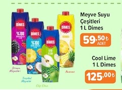 Meyve Suyu Çeşitleri 1L Dimes