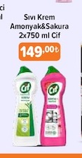 Sıvı Krem Amonyak&Sakura 2X750 Ml Cif