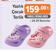 Yazlik Çocuk Terlik 24-29