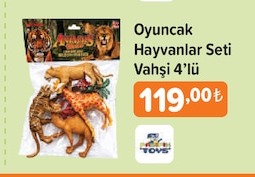 Oyuncak Hayvanlar Seti Vahşi 4'Lü