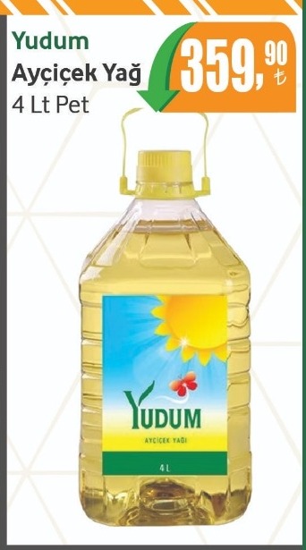 Yudum Ayçiçek Yağ 4 Lt Pet