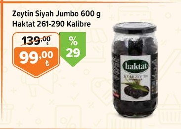 Haktat Siyah Zeytin Jumbo 600G