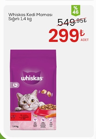 Whiskas Kedi Mamasi Sigirli 1.4 Kg