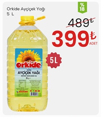 Orkide Ayçiçek Yağı 5 L