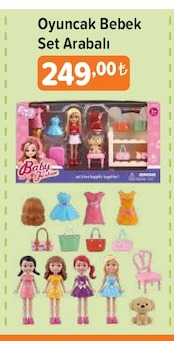 Oyuncak Bebek Set Arabalı