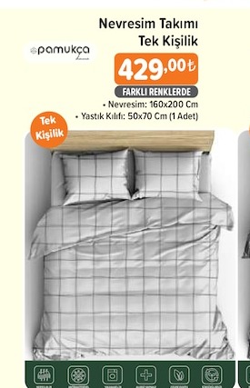 Pamukça Nevresim Takımı Tek Kişilik